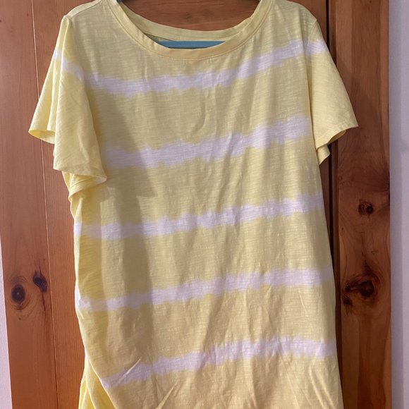 ISABEL MATERNITY TOP INGRID & ISABEL YELLOW WHITE STRIPE SIZE XXL - Picture 2 of 6